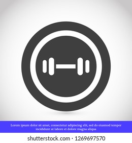 barbell vector icon 10 eps