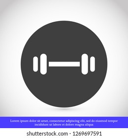 barbell vector icon 10 eps