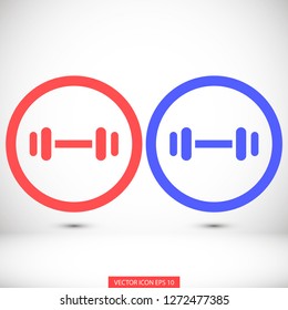 barbell vector icon 10 eps
