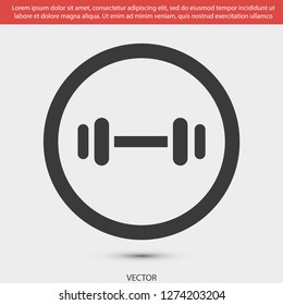 barbell vector icon 10 eps
