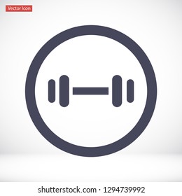 barbell vector icon 10 eps