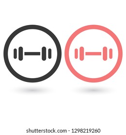 barbell vector icon 10 eps