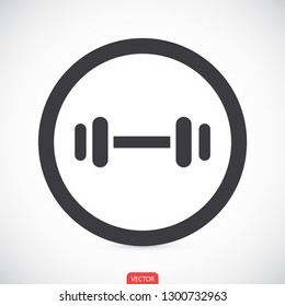 barbell vector icon 10 eps