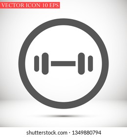barbell vector icon 10 eps