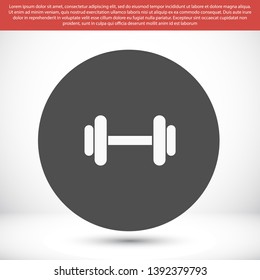 barbell vector icon 10 eps , Lorem ipsum Flat design
