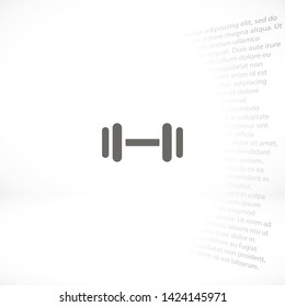 barbell vector icon 10 eps , Lorem ipsum Flat design