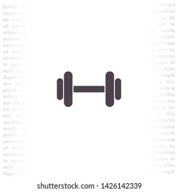 barbell vector icon 10 eps , Lorem ipsum Flat design