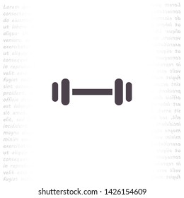 barbell vector icon 10 eps , Lorem ipsum Flat design