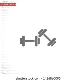 barbell vector icon 10 eps , Lorem ipsum Flat design