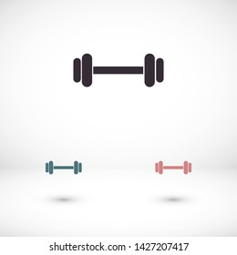 barbell vector icon 10 eps , Lorem ipsum Flat design