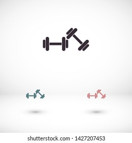 barbell vector icon 10 eps , Lorem ipsum Flat design