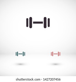barbell vector icon 10 eps , Lorem ipsum Flat design