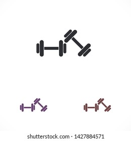 barbell vector icon 10 eps , Lorem ipsum Flat design