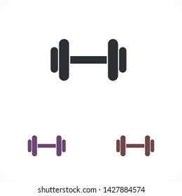 barbell vector icon 10 eps , Lorem ipsum Flat design