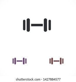 barbell vector icon 10 eps , Lorem ipsum Flat design
