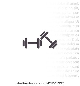 barbell vector icon 10 eps , Lorem ipsum Flat design