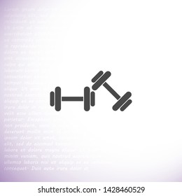 barbell vector icon 10 eps , Lorem ipsum Flat design