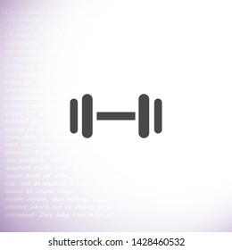 barbell vector icon 10 eps , Lorem ipsum Flat design