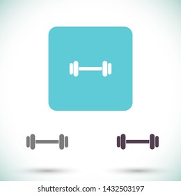 barbell vector icon 10 eps , Lorem ipsum Flat design