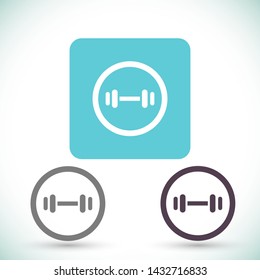 barbell vector icon 10 eps , Lorem ipsum Flat design