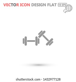 barbell vector icon 10 eps , Lorem ipsum Flat design