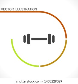 barbell vector icon 10 eps , Lorem ipsum Flat design