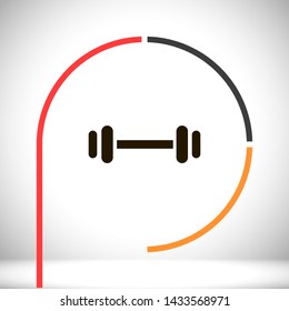 barbell vector icon 10 eps , Lorem ipsum Flat design