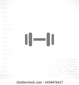 barbell vector icon 10 eps , Lorem ipsum Flat design