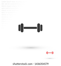 barbell vector icon 10 eps , Lorem ipsum Flat design