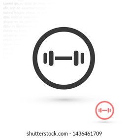barbell vector icon 10 eps , Lorem ipsum Flat design