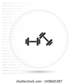 barbell vector icon 10 eps , Lorem ipsum Flat design