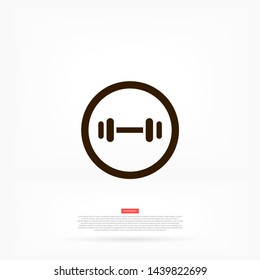 barbell vector icon 10 eps , Lorem ipsum Flat design