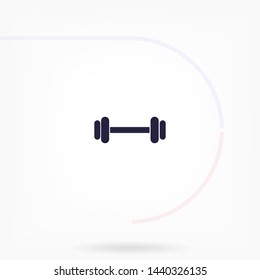 barbell vector icon 10 eps , Lorem ipsum Flat design
