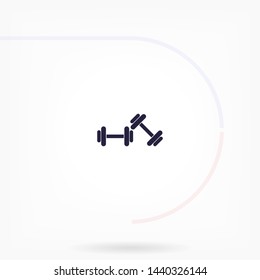 barbell vector icon 10 eps , Lorem ipsum Flat design