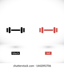 barbell vector icon 10 eps , Lorem ipsum Flat design