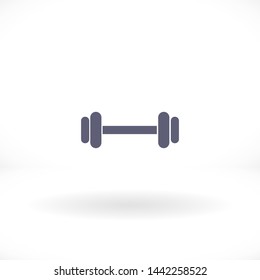 barbell vector icon 10 eps , Lorem ipsum Flat design