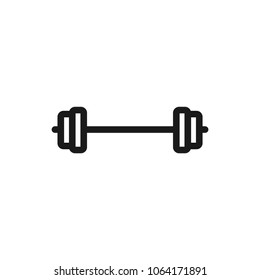 Barbell vector icon