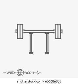 barbell vector icon
