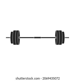 Icono de vector Barbell. Icono de vector negro aislado en la barbacoa de fondo blanco.