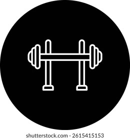 Barbell vector icon. Can be used for printing, mobile and web applications.
