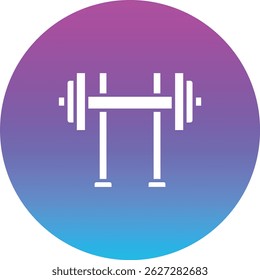Icono de Vector Barbell. Se puede utilizar para aplicaciones de impresión, móviles y de Web.