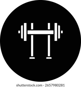Barbell vector icon. Can be used for printing, mobile and web applications.