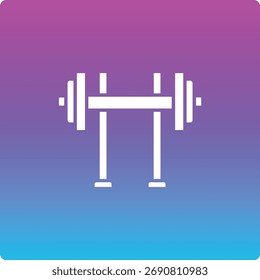 Icono de Vector Barbell. Se puede utilizar para aplicaciones de impresión, móviles y de Web.