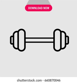 Barbell vector icon, Crossbar for training muscles symbol. Simple, modern flat vector illustration for mobile app, website or desktop app  