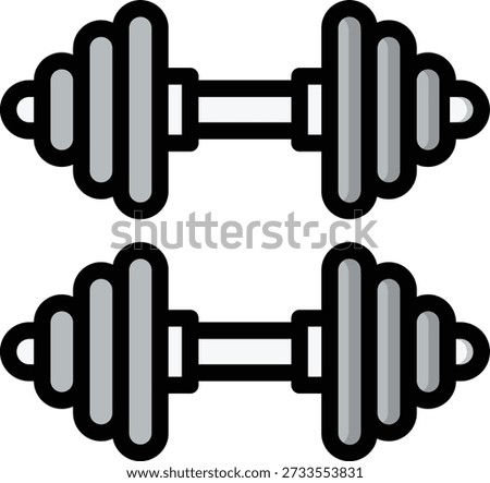 Barbell Vector Icon Design Illustration