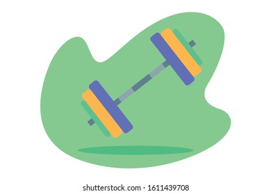 barbell vector icon design on white background 