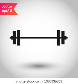Barbell vector icon. Barbell flat sign. EPS 10