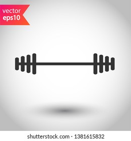 Barbell vector icon. Barbell flat sign. EPS 10 symbol
