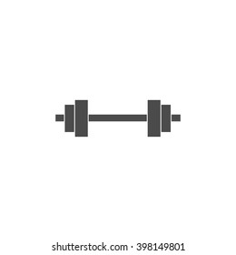 Barbell. Vector Icon Grey
