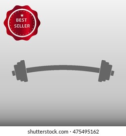 Barbell Vector Icon Illustration